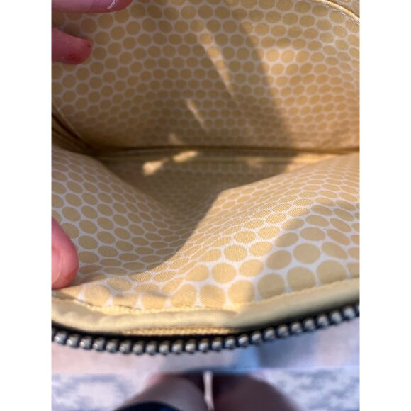 Brighton Multicolor Stripe Cosmetic Bag With Polka Dot Interior & Zipper Closure - Picture 5 of 11